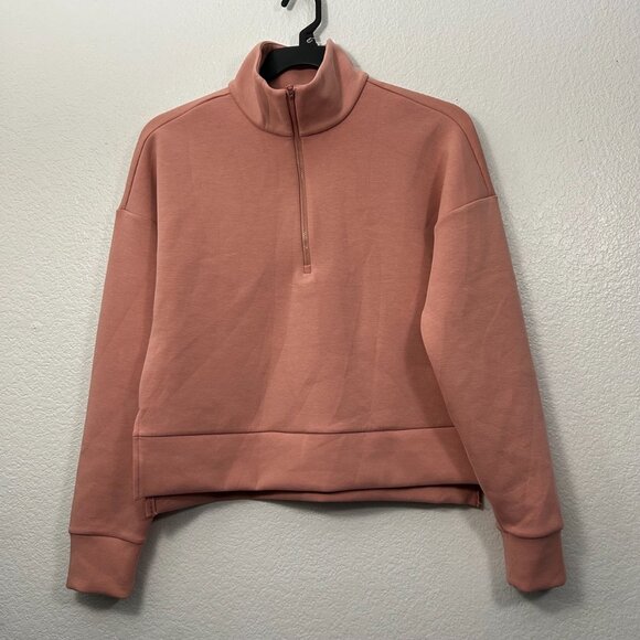 Calia Soft Scuba Golf 1/4 Zip Crop Pullover Top Sweatshirt - Picture 3 of 11